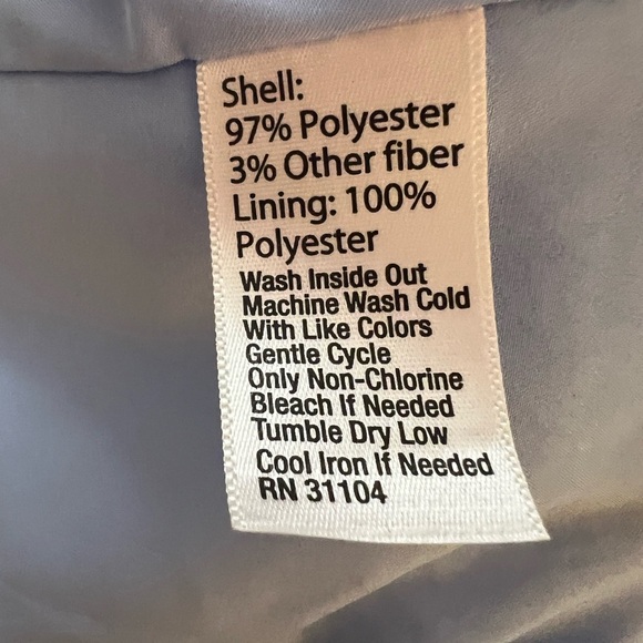 Sleeveless top. Baby Blue with metallic Silver Polkadot design. Vneck - Picture 7 of 7